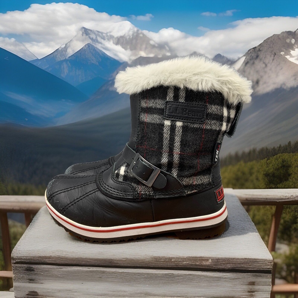L.L. Bean TEK 2.5 Waterproof Half Calph Insulated Furry Women Boot Sz 7 (501792)